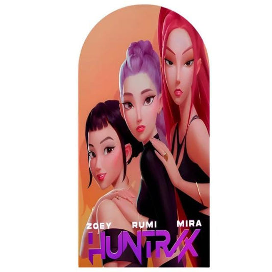 Kpop Zoey Rumi Mira Arch Backdrop for Birthday Party| Arch Backdrop|Photo Backdrop