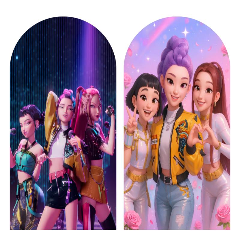 Kpop Arch Backdrop | Arch Backdrop for Birthday Party |2 Pieces