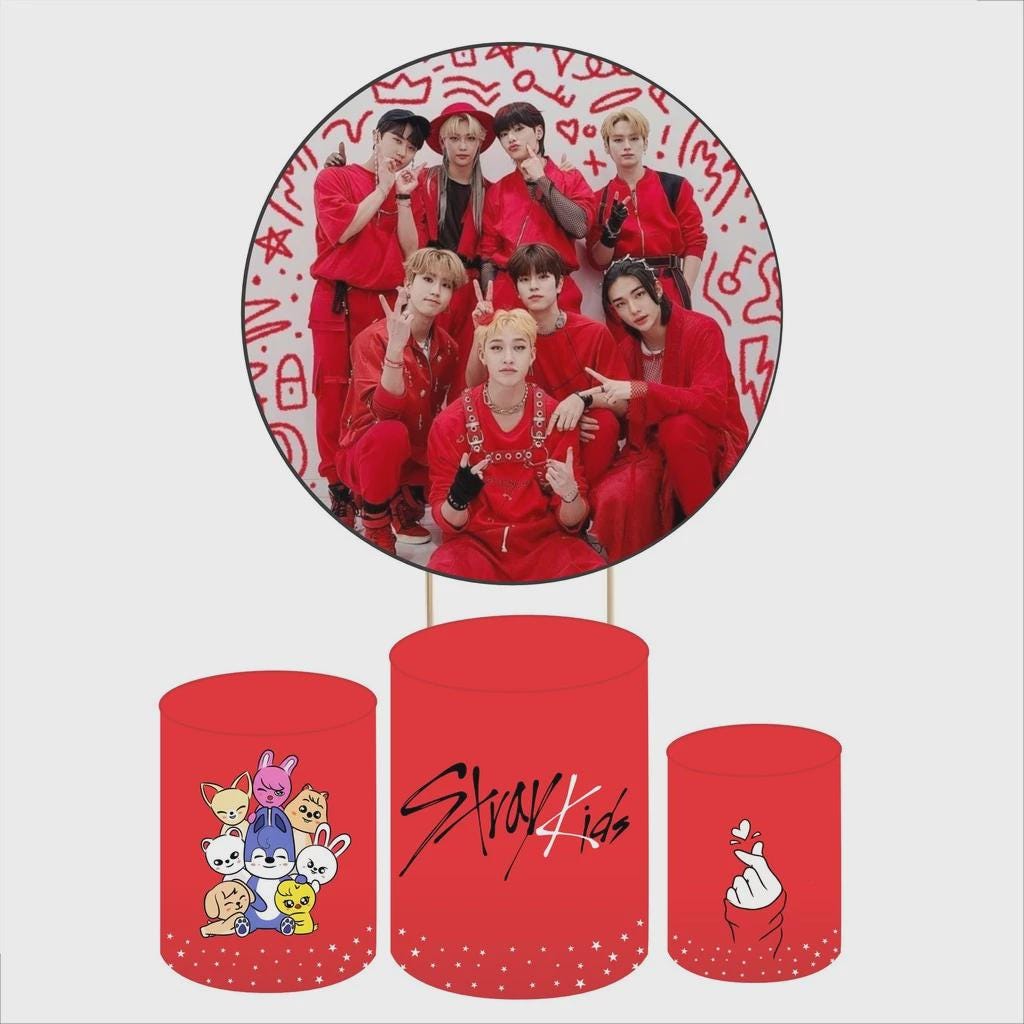 Kpop Boy band  Inspired Round Backdrop Cylinders Cover Round Backdrop Cover Photo Photography Background