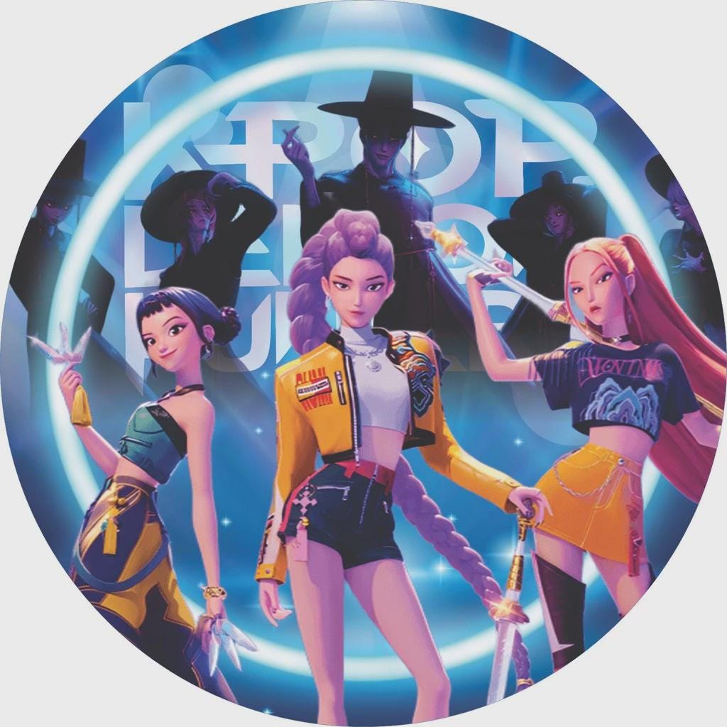 K-pop Cartoon Demon Hunter Kpop  Inspired Round Backdrop | Round Backdrop Cover | Photo Photography Background