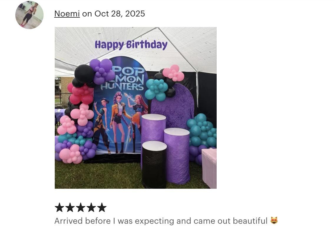 Kpop Arch Backdrop Cover Backdrop 3 pieces| Birthday Backdrop Decor| Demons Hunters