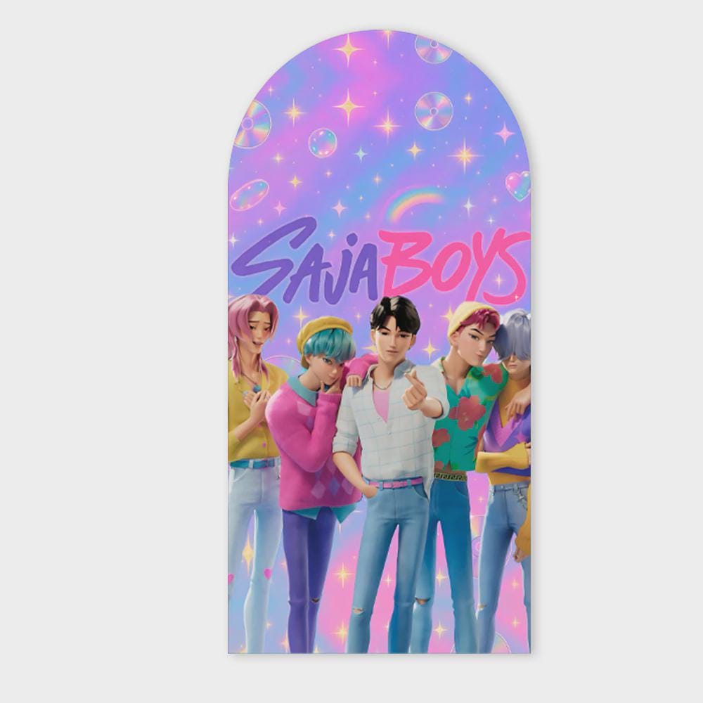 Kpop Saja Boys Arch Backdrop for Birthday Party| Arch Backdrop|Photo Backdrop