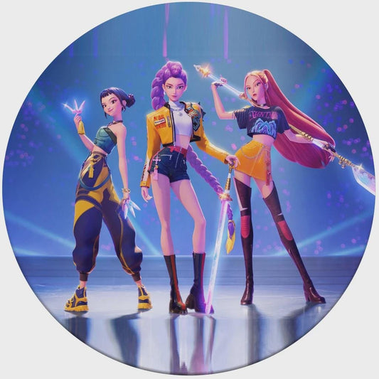 Kpop Inspired  Cartoon Demon Hunter Kpop Round Backdrop | Round Backdrop Cover | Photo Photography Background