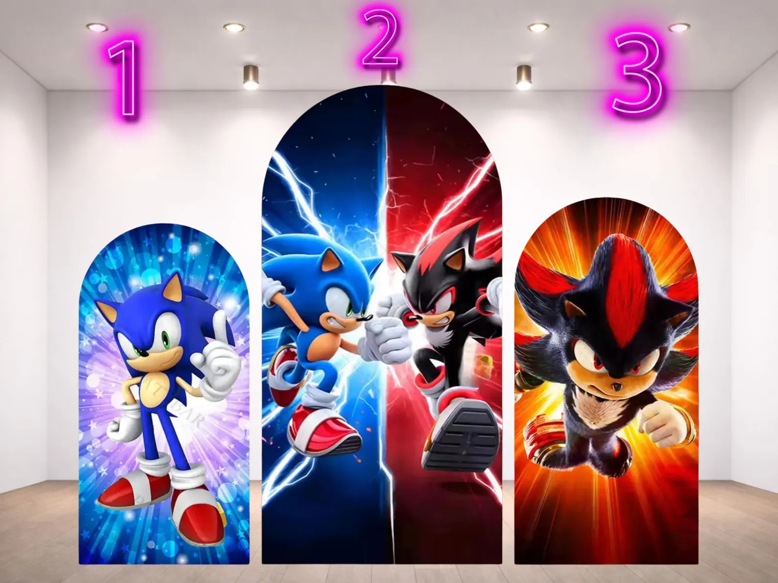 Sonic Arch Backdrop Cover Backdrop 3 pieces