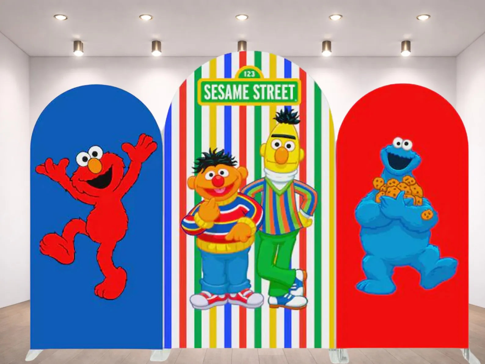 Sesame Street Arch Backdrop Cover 3 pieces
