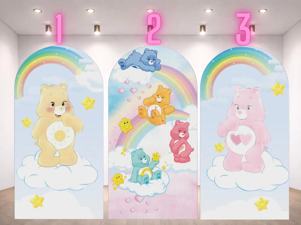 Care Bears Arch Backdrop Cover 3 pieces