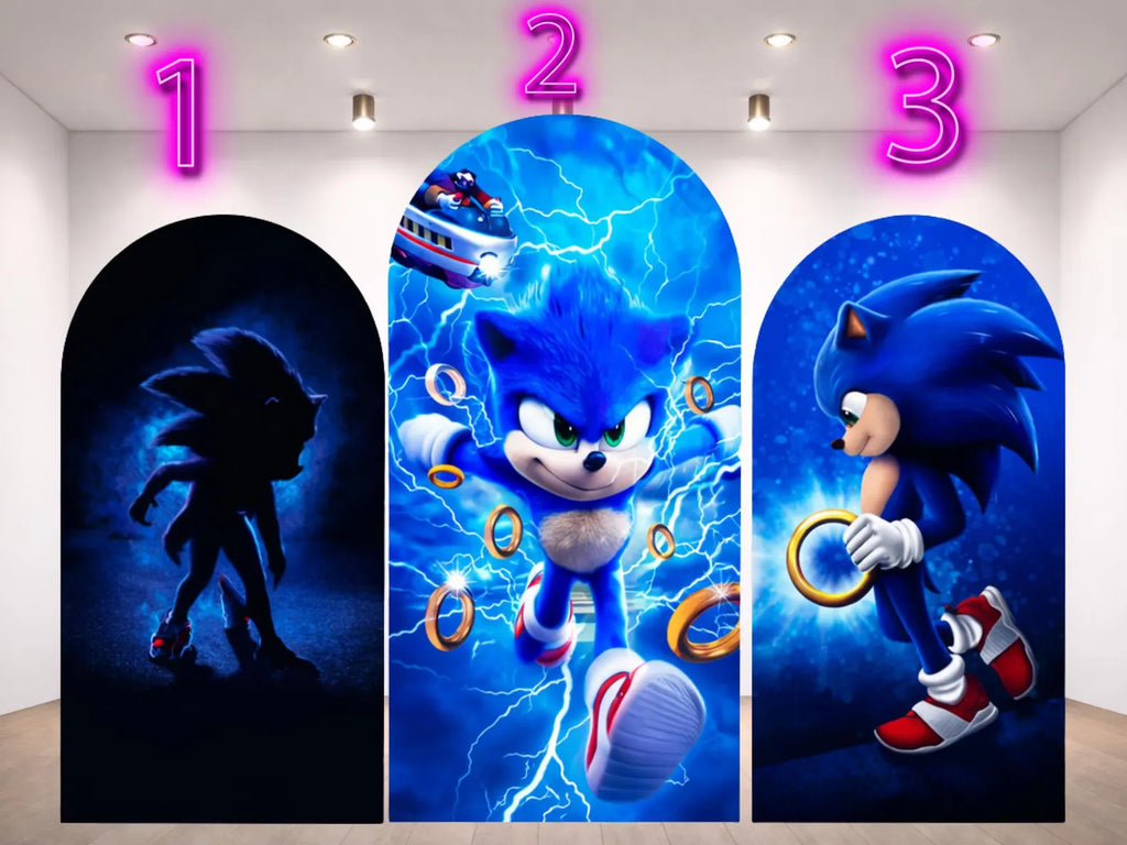 Sonic Arch Backdrop Cover 3 pieces