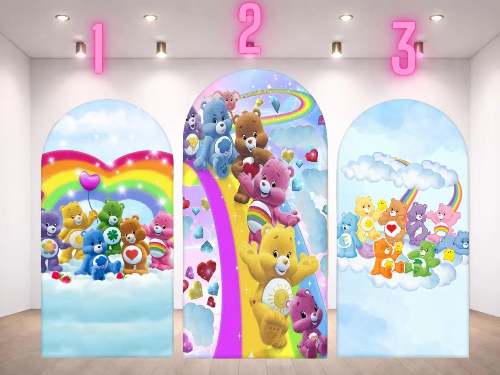 Care Bears Arch Backdrop Cover 3 pieces