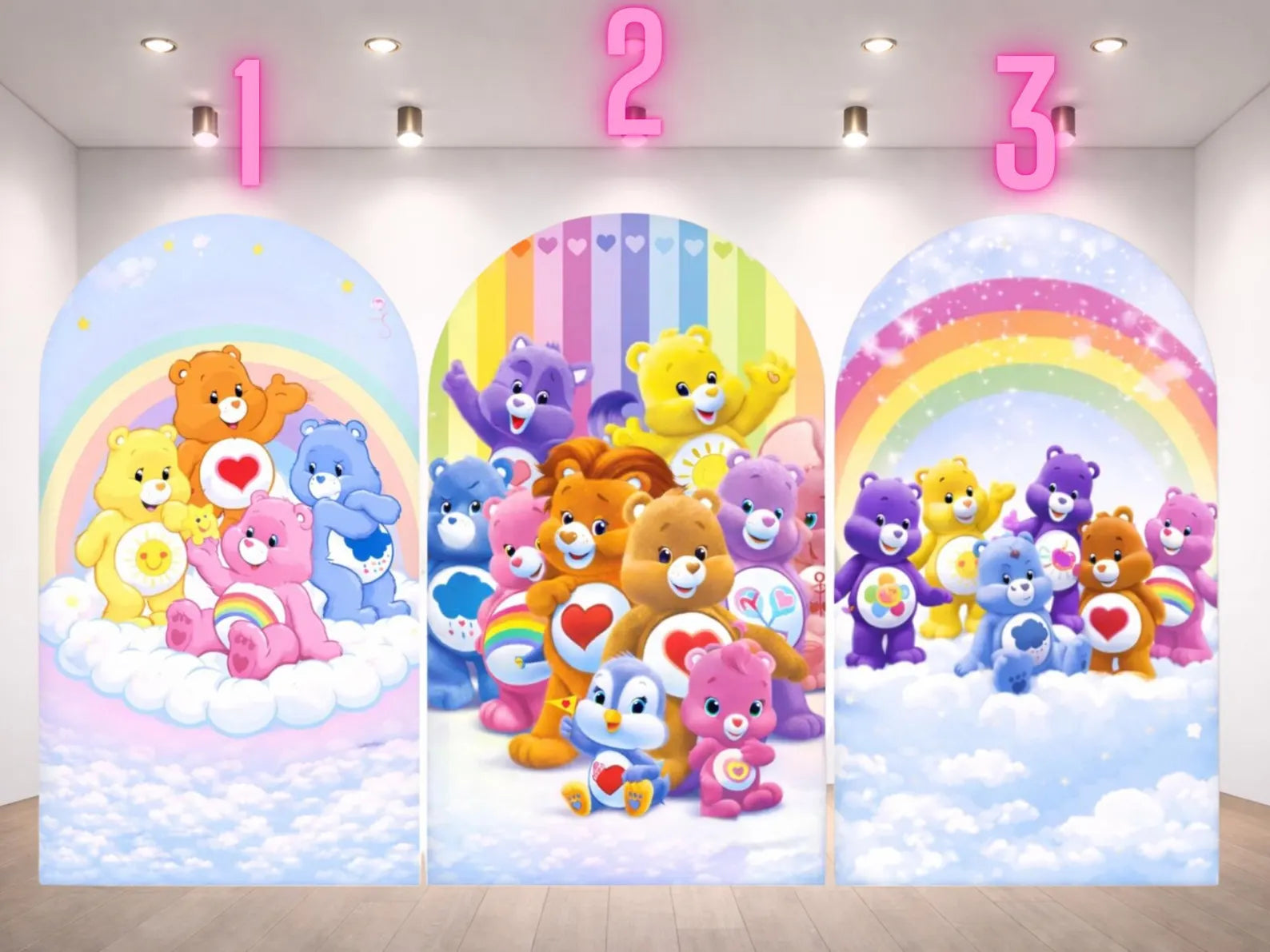 Care Bears Arch Backdrop Cover 3 pieces