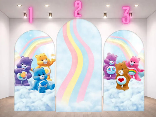 Care Bears Arch Backdrop Cover 3 pieces
